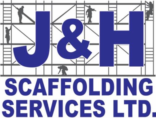 j and h scaffolding services logo icon